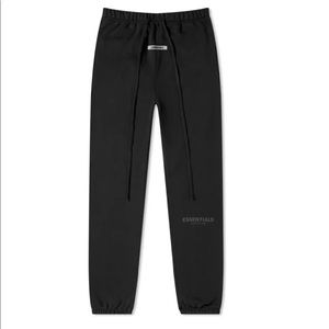 Black fear of god essentials sweatpants